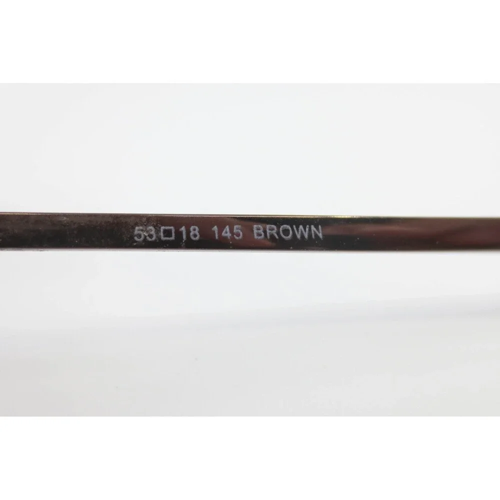 Modern Dave Eyeglasses Brown Oval Metal Frames 53-18-145 Full Rim Eyewear